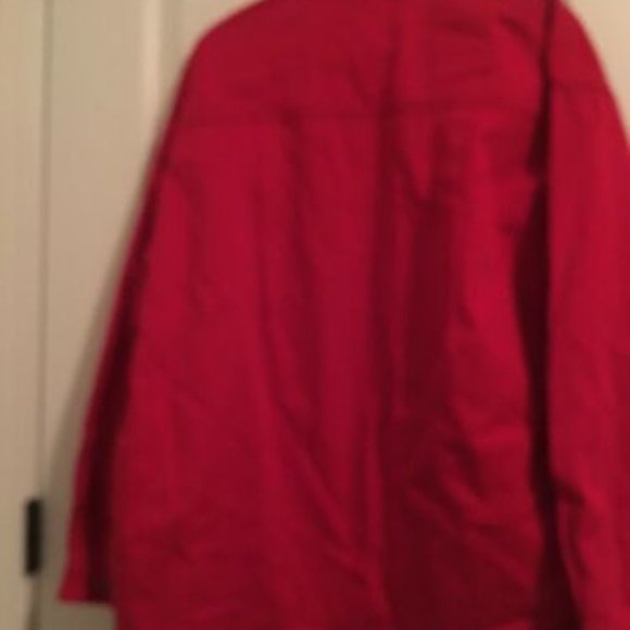 Vintage Mickey & Co. Unisex Adult Red Denim Jean Jacket Sz XL - Picture 7 of 7